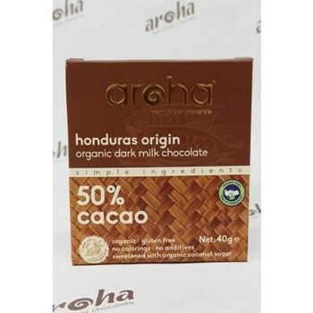 %50 Kakao, Sütlü, Honduras Orijin Organik Çikolata (40 gr) Aroha