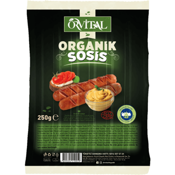 Organik Dana Sosis, 250 gr (Orvital)