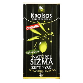 Organik Naturel Sızma Zeytinyağı, Soğuk Sıkım (5 litre) Kroisos