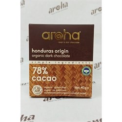 %78 Bitter, Honduras Orijin Organik Çikolata (40 gr) Aroha