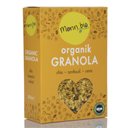 Organik Chia-Zerdeçal- Ceviz Granola (300 gr) Monn Bio