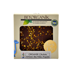 Organik Çikolata Artizan Bal Polen Propolisli (40 gr) Beyorganik