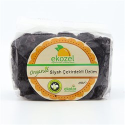 Organik Siyah Kuru Üzüm (250 gr), Ekozel