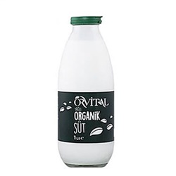 Organik Yağlı Süt, Orvital (1 Litre)
